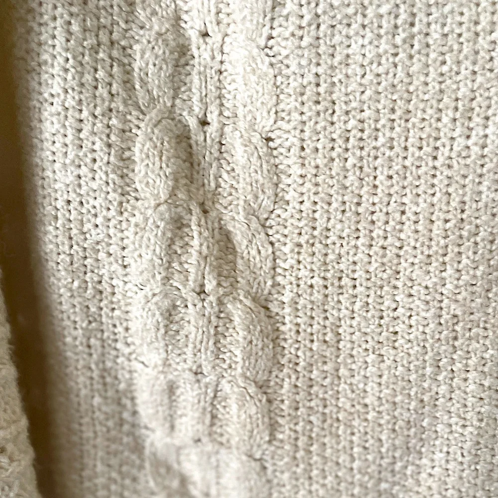 Anthropologie Sleeping on Snow Neves Off‎ Shoulder Pullover Cable knit Sweater